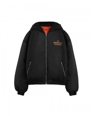 Bunda Naked Wolfe Double Sided Bomber Jacket Black/Orange | LIDHUC473