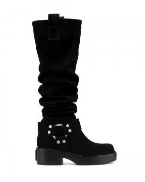 Cizmy Naked Wolfe Crook Black Suede | JSTLYD059