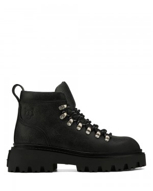 Cizmy Naked Wolfe Resort Black Stone Wash Leather | MFUWCQ403
