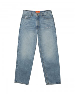 Denim Naked Wolfe Signature Baggy Denim Light Blue | TVGKOJ068