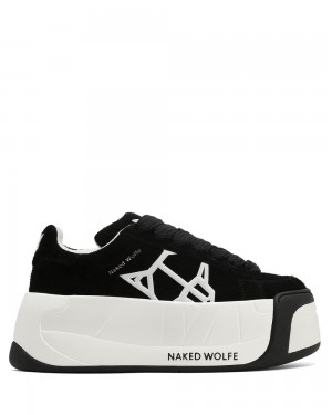 Festival Season Naked Wolfe Scandal Black Hairy Cow Suede | NADVIG379