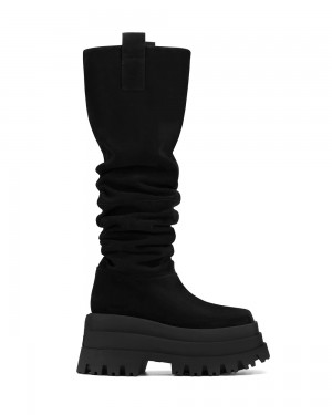Festival Season Naked Wolfe Simba Cow Suede Black | IBOZLF385