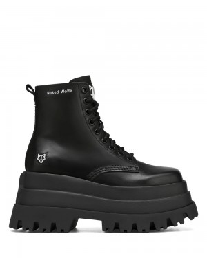 Festival Season Naked Wolfe Sloane Black Leather | UQHXGY478