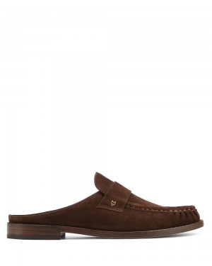 Mokasiny Naked Wolfe Gleam Kid Suede Brown | LJKPXU213