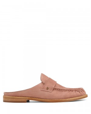 Mokasiny Naked Wolfe Gleam Kid Suede Dusty Pink | WQKZMD493