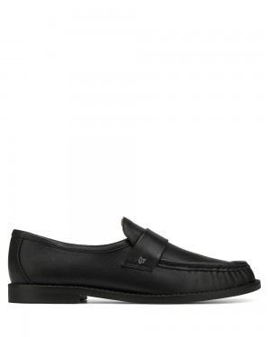 Mokasiny Naked Wolfe Goldie Sheep Leather Black | WERDTU964