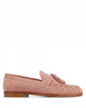 Mokasiny Naked Wolfe Lido Dusty Pink Cow Suede | WBZEFH076