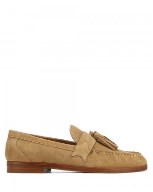 Mokasiny Naked Wolfe Lido Tan Cow Suede | UHEIBF019