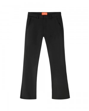 Nohavice Naked Wolfe Flared Trousers Black Wool | NAGJMI630