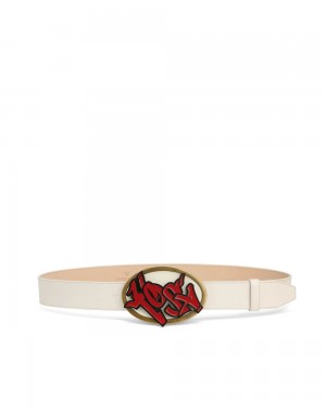 Opasok Naked Wolfe Kosa Belt White Leather | TPLJYI103