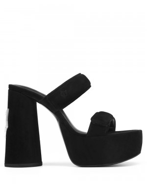 Podpätky Naked Wolfe Diamond Black Suede | PYWMRX871