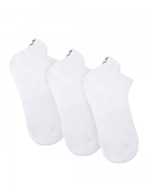 Ponozky Naked Wolfe 3 Pack Womens Egyptian Cotton Ankle Socks White | IBHORK496