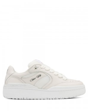Tenisky Naked Wolfe Ambition Cow Leather & Mesh White | USTFKR439