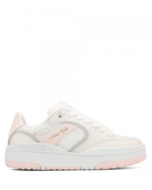 Tenisky Naked Wolfe Ambition Cow Leather & Mesh White/Pink | GEZHTL958