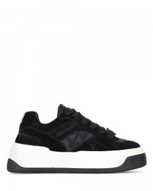 Tenisky Naked Wolfe Crash Black Cow Suede | JETMIH560