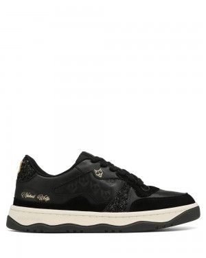 Tenisky Naked Wolfe Flight Genysis Leather/Suede Black | UNTYOH176