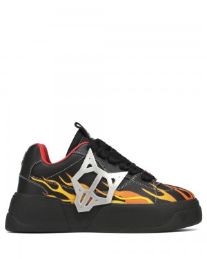 Tenisky Naked Wolfe Kosa Black Flames | QDRKUT513