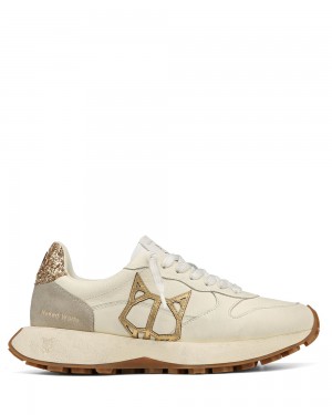 Tenisky Naked Wolfe Paint Sheep Leather & Suede Dirty White | AQLUCM936