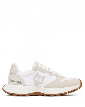 Tenisky Naked Wolfe Plug Suede & Nylon White | PGKLRI875