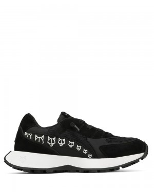Tenisky Naked Wolfe Porter Suede/Mesh/Leather Black | WMANVS705