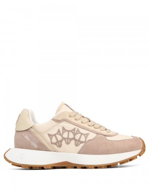 Tenisky Naked Wolfe Prime Beige Nylon Suede | YIVNCL095