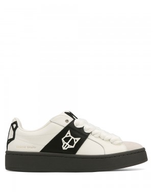 Tenisky Naked Wolfe Scuba Cow Leather & Suede White | KMRNCX458