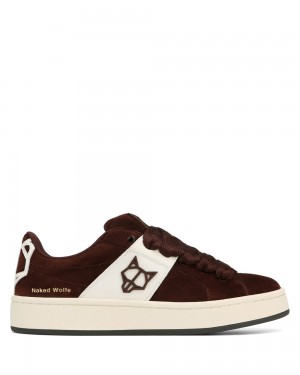 Tenisky Naked Wolfe Scuba Cow Suede Brown | RDVAFG825