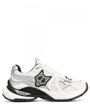 Tenisky Naked Wolfe Smash White/Silver Mesh | NUCPHY578