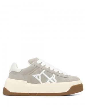 Tenisky Naked Wolfe Sound Light Grey Cow Suede | LRYZFB034