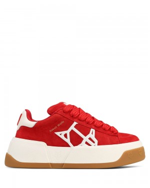 Tenisky Naked Wolfe Sound Red Kid Suede | QUXOIJ537