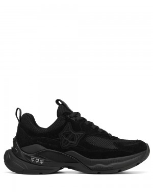 Tenisky Naked Wolfe Super Double Black Suede | HJAFXO530