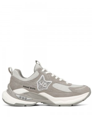 Tenisky Naked Wolfe Super Grey Suede | RECMIT975