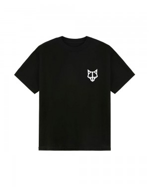 Tricko Naked Wolfe Classic T-Shirt Black | NKLERM576